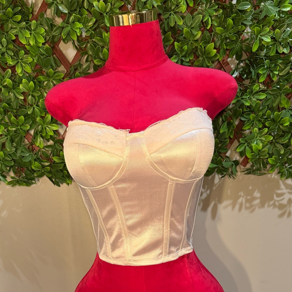 White Corset Tube Top